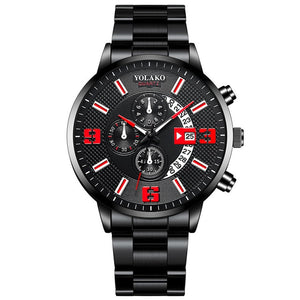 reloj hombre Mens Fashion Business Watches Men Sports Stainless Steel Quartz Watch Man Calendar Date Clock relogio masculino