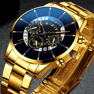 Eaiser Fashion Mens Watch Quartz Classic Black Wristwatch Steel Belt Luxury Calendar Business Watch Herren Uhren Gifts for Men