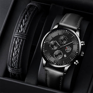 Eaiser  Fashion Brand Men  Watches Luxury Men Leather Quartz WristWatch  Leather Bracelet Watch Sports Casual Male Luminous Clock