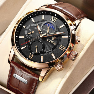 Eaiser  Men Watches Top Brand Luxury Men Wrist Watch Leather Quartz Watch Sports Waterproof Male Clock Relogio Masculino+Box