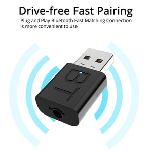 2 In 1 Wireless Bluetooth 5.0 Transmitter Receiver Adapter Stereo Audio Adapter 24BB